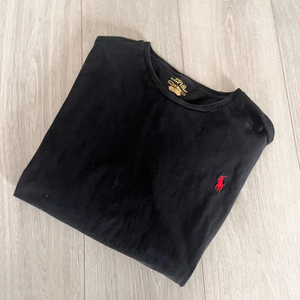 Polo by Ralph Lauren Black Tee with Red Logo